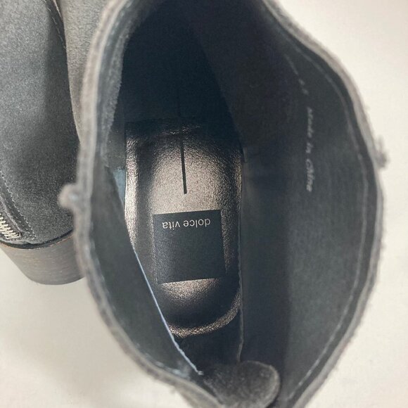 Womens Dolce Vita Suede Tucker Bootie Charcoal 8.5 - Picture 6 of 8